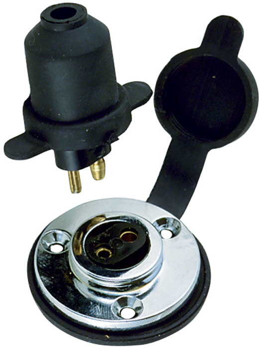 Perko 1190DP0CHR Chrome Plated Zinc Watertight Electrical Deck Connection