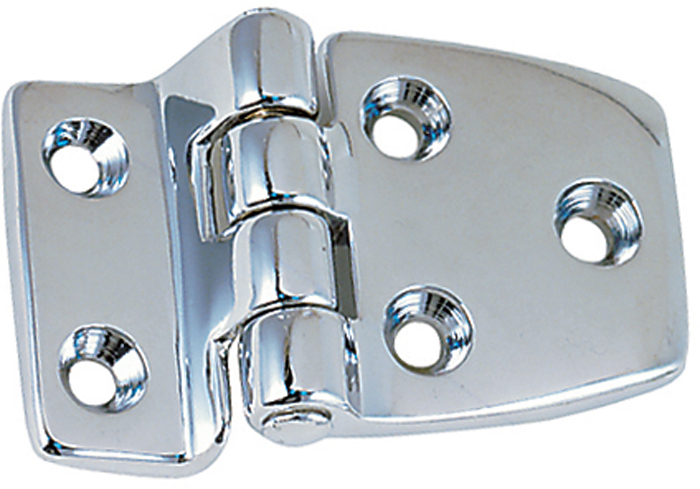 Perko 1214DP1CHR Chrome Plated Offset Shortside Hinge 2-1/2 Inch