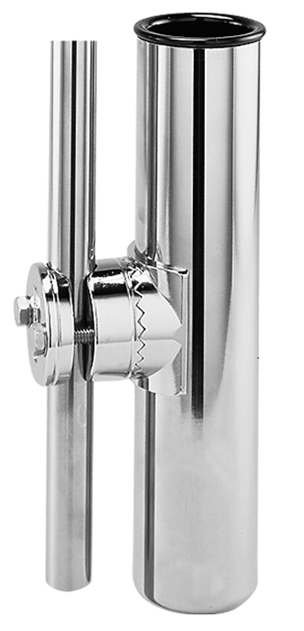 Perko 1215DP0CHR Clamp-On Fishing Rod Holder for Rails