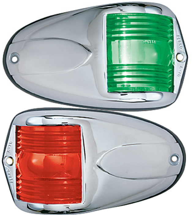 Perko 1264DP0CHR 12V Vertical Mount Side Navigation Light Pair Chrome