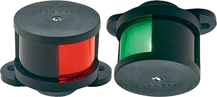 Perko 1602DP0BLK Base Mount Inverted Navigation Lights Pair