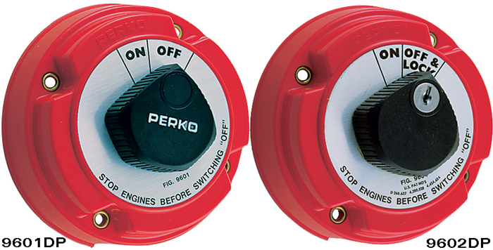 Perko 9601DP Medium Duty Battery Disconnect Switch On/Off 250 Amp