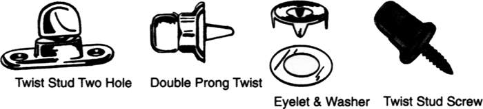 Handiman / S&J 560181 Four Prong Eyelet & Washer Nickel Plated Brass