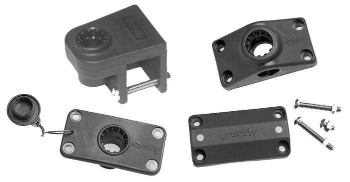 Scotty Downriggers 241BK Side/Deck Mounting Bracket Black