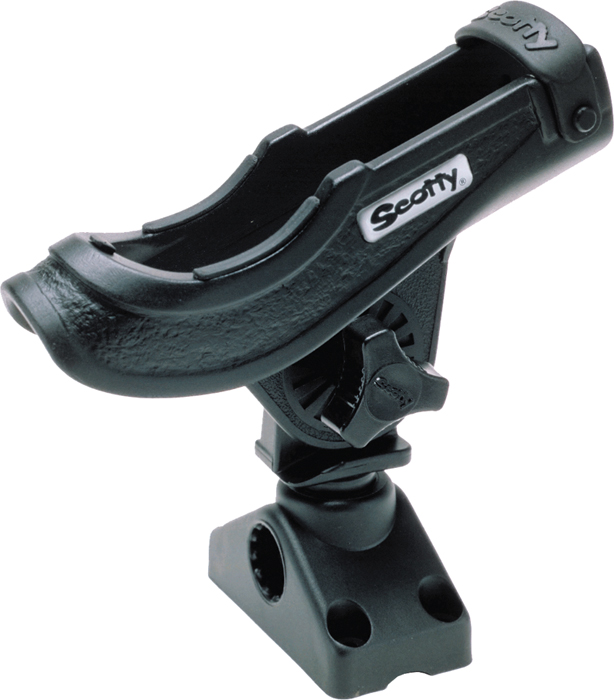 Scotty Downriggers 280BK Bait Caster/Spinning Rod Holder Side/Deck Mount Black
