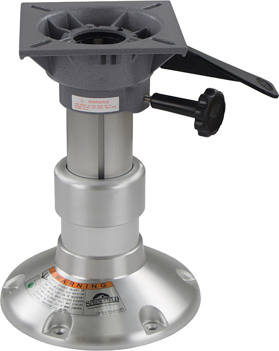 Springfield Marine 1080136L1 12" EZ-Ride Shock Absorbing Pedestal with Trac-Lock Swivel