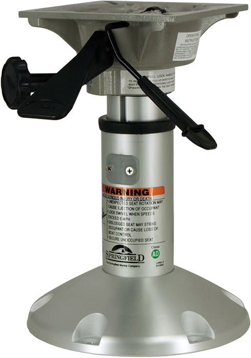 Springfield Marine 1250200L1 Low-Profile Pedestal Package 12.5-15.5 Inch with Air-Ride Swivel