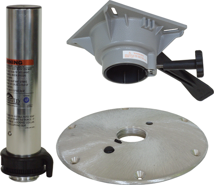 Springfield Marine 1793313 3-Piece Threaded Pedestal Package for Pontoon Boats