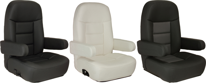 Springfield Marine 1042080-B Mariner Pilot Helm Chair with Flip-Up Armrests