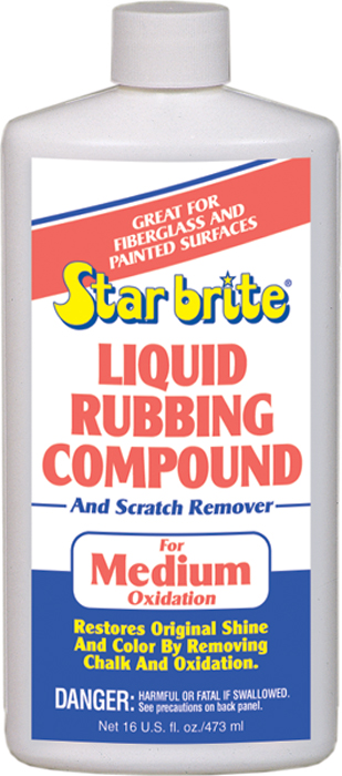 Starbrite 081316 Liquid Rubbing Compound Medium Oxidation Remover, Pint