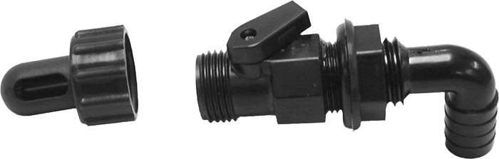 T-H Marine AHVWD90DP Aerator Spray Head Wash Down Fitting Black