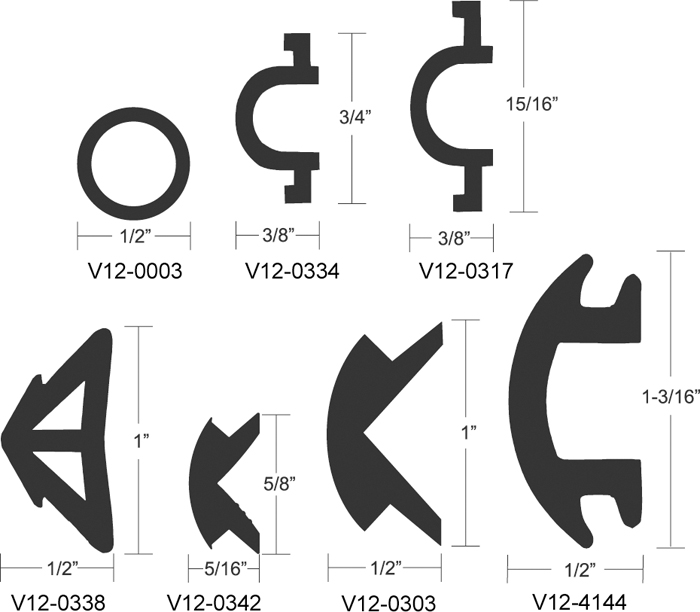 Taco Metals V12-0303WHC70-1 Flexible Vinyl Rub Rail Insert 70' White