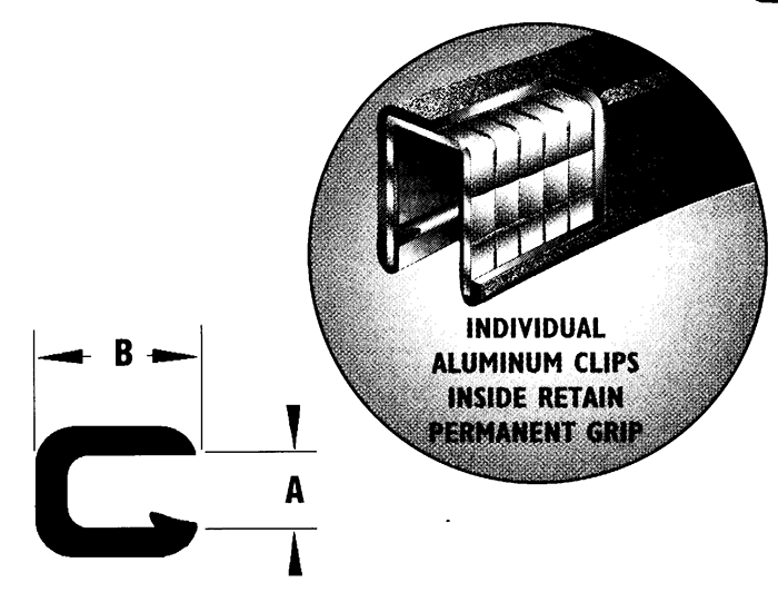 Taco Metals V30-1005B25-1 Flex Trim 5/32 x 25' Black Edge Molding
