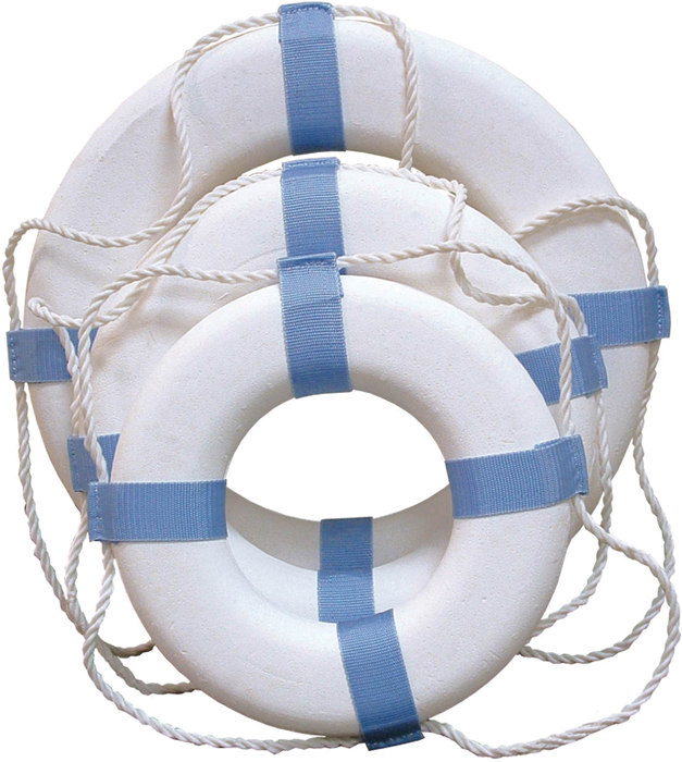 Taylor Made 372 Decorative Ring Buoy 20 Inch White Blue