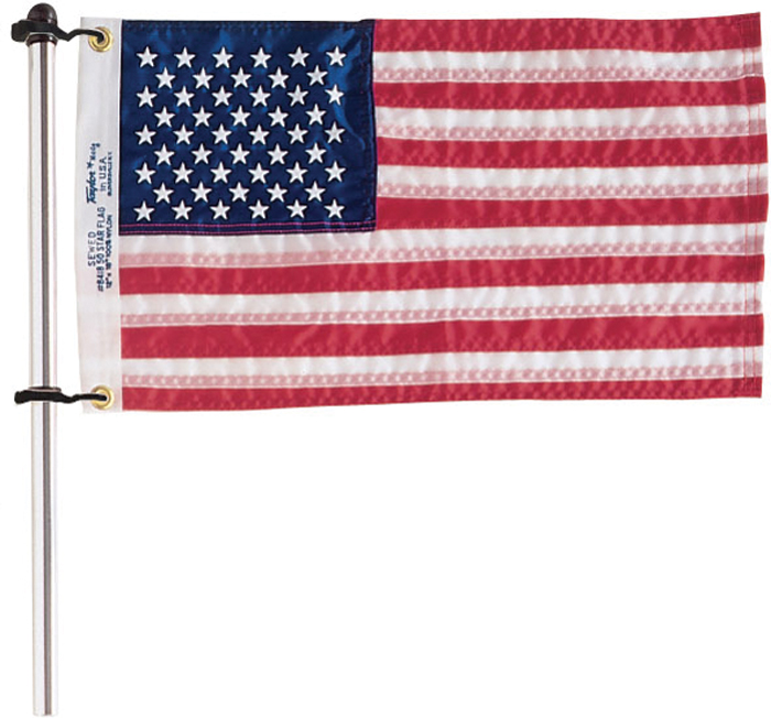 TAYLOR 916 3/4" Aluminum Flag Pole with Charlevoix Clips