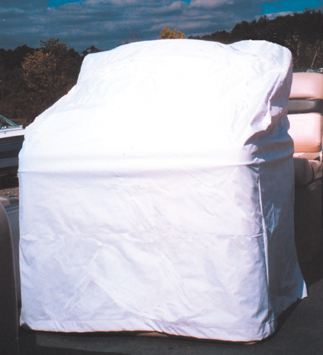 TAYLOR 40410 Medium Center Console Vinyl Seat Cover White 44"H x 40"W x 30"D