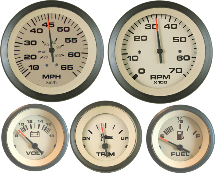 Sierra 59707P Sahara Series 2" Fuel Gauge Black & Tan with Requires F Sender