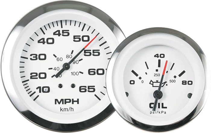 Sierra 65693P 3" Tachometer Gauge 0-7000 RPM White Face Lido Series