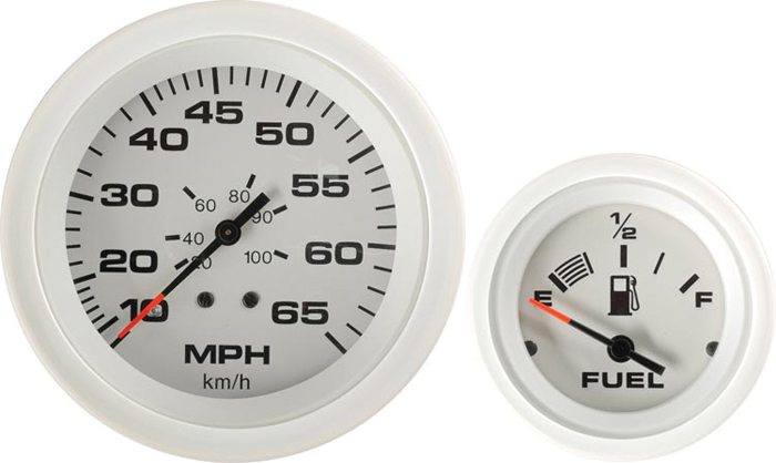 Sierra 68371P Arctic 3" Speedometer Kit 65 MPH White Marine Gauge