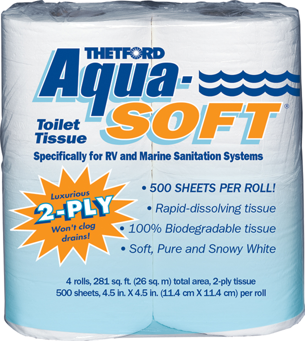 Thetford 03300 Aqua Soft 2-Ply RV Marine Toilet Tissue