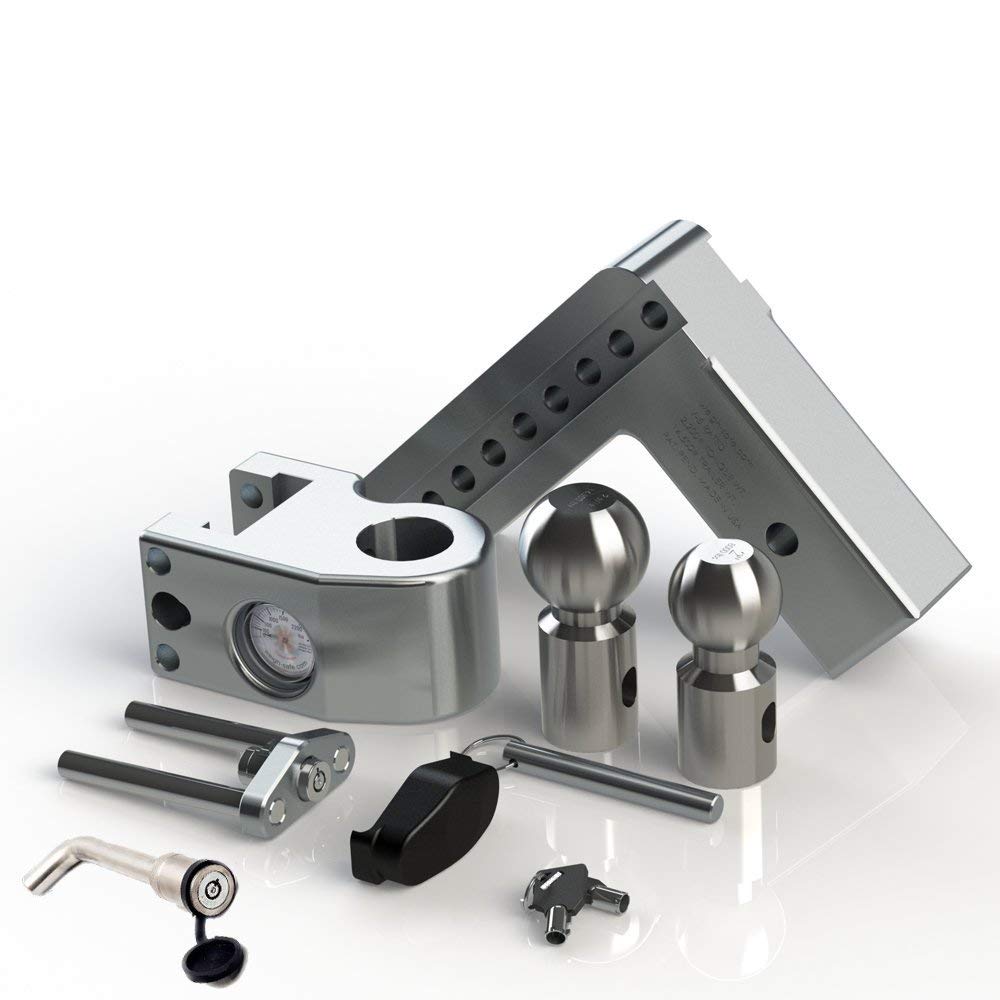 Weigh Safe WS6-2.5-KA Adjustable Ball Mount 6" Drop 2.5" Receiver with Scale