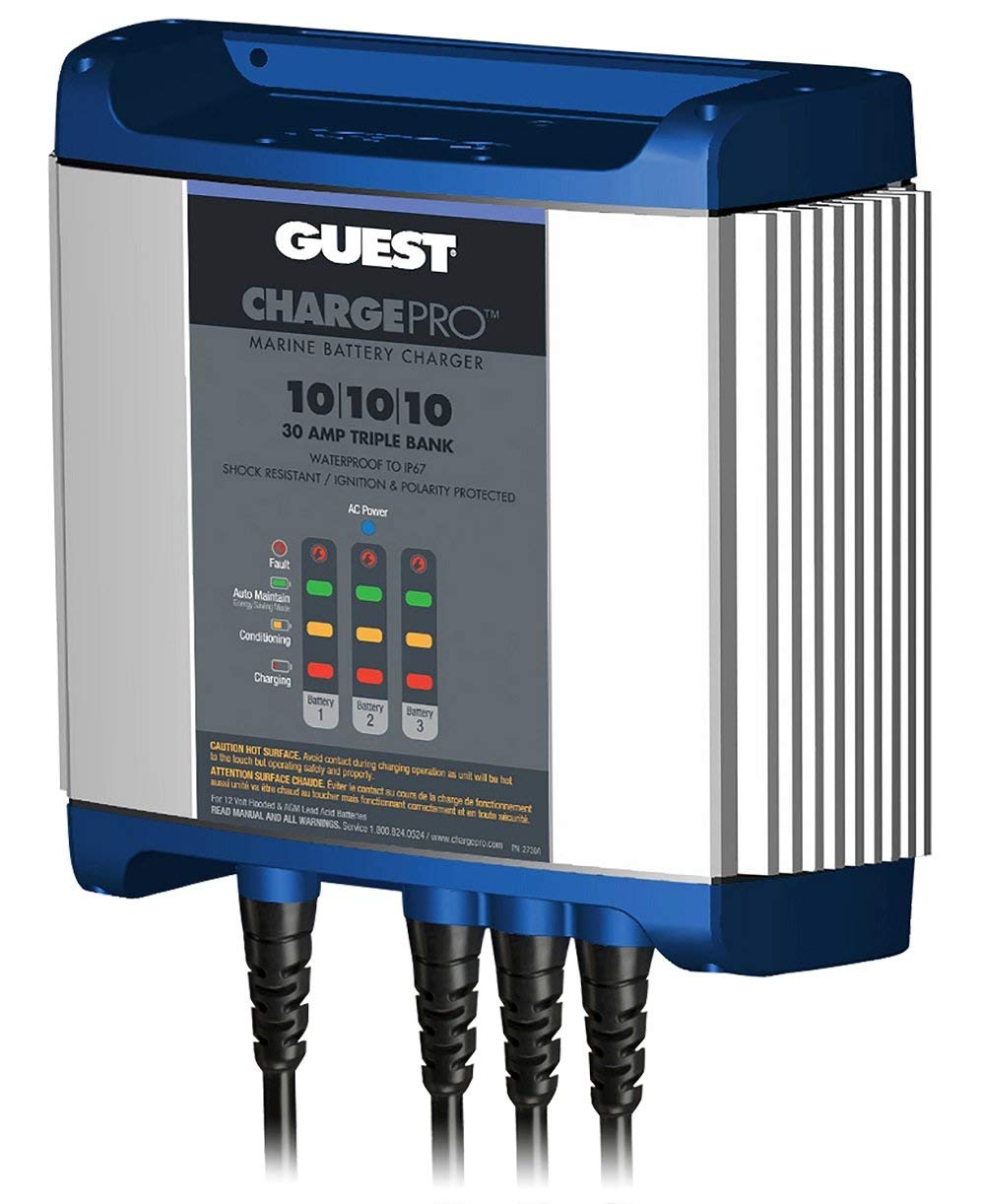Power Products 2731A Chargepro On-Board Battery Charger 30a / 12v, 3 Bank, 120v Input