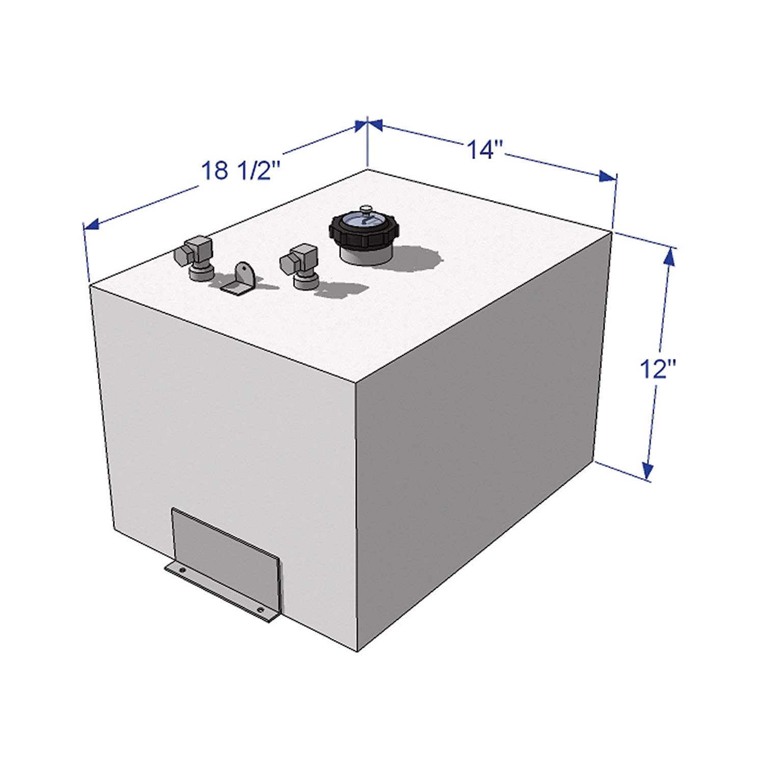 RDS 59180 General-Purpose Marine Fuel Tank 13-Gallon Rectangle