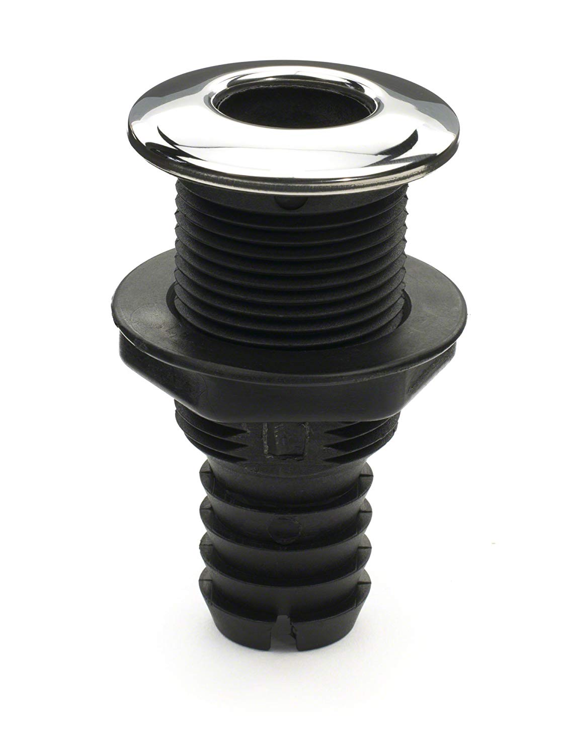 Whitecap Industries S-3802C Industriesstainless Steel/nylon Thru-Hull With Barb 1" Hose Size, Straight