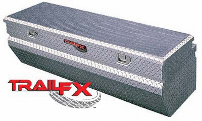 TrailFX 150401 Aluminum Truck Bed Toolbox Chest 42x19-7/8x17-1/8 Single Lid Diamond Tread