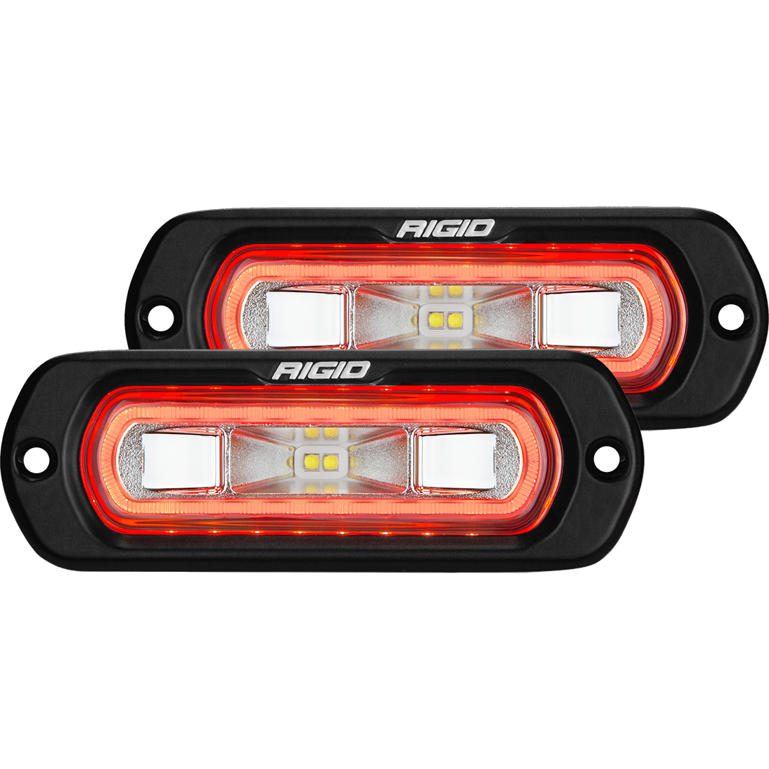 Picture of RIGID Industries 53223 SR-L Series Flush Mount Spreader Light Amber Halo Exterior Multi Purpose LED - Pair