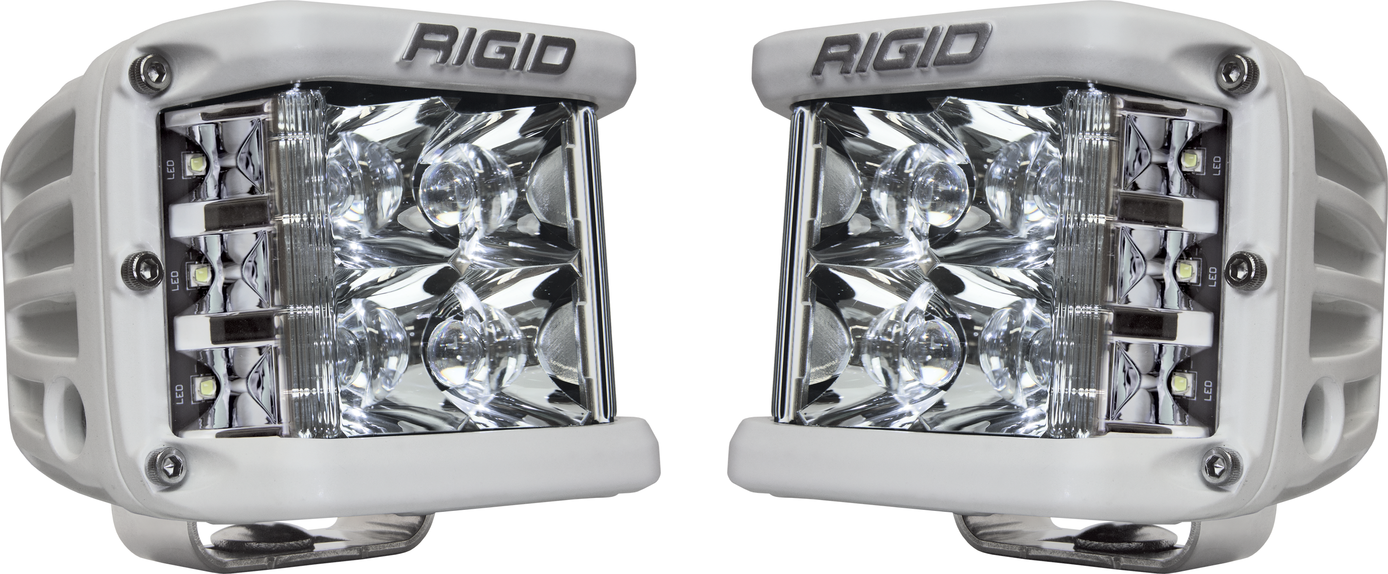 Picture of RIGID Industries 862213 D-SS PRO LED Pod Lights Side Shooter Spot Optic Surface Mount White Pair