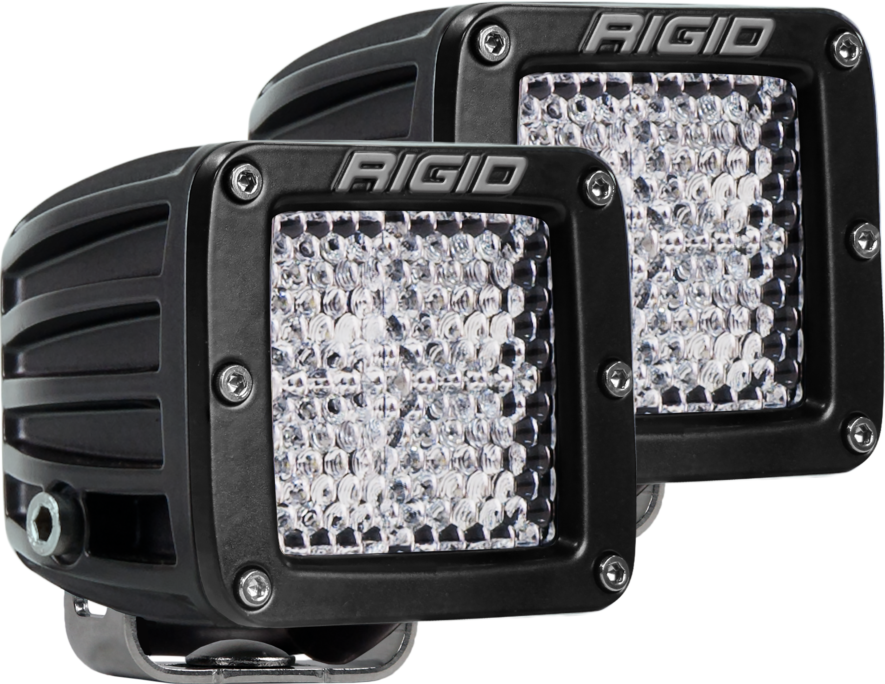 RIGID Industries 202513 D-Series Pro LED Light Pair Diffused Flood Surface Mount