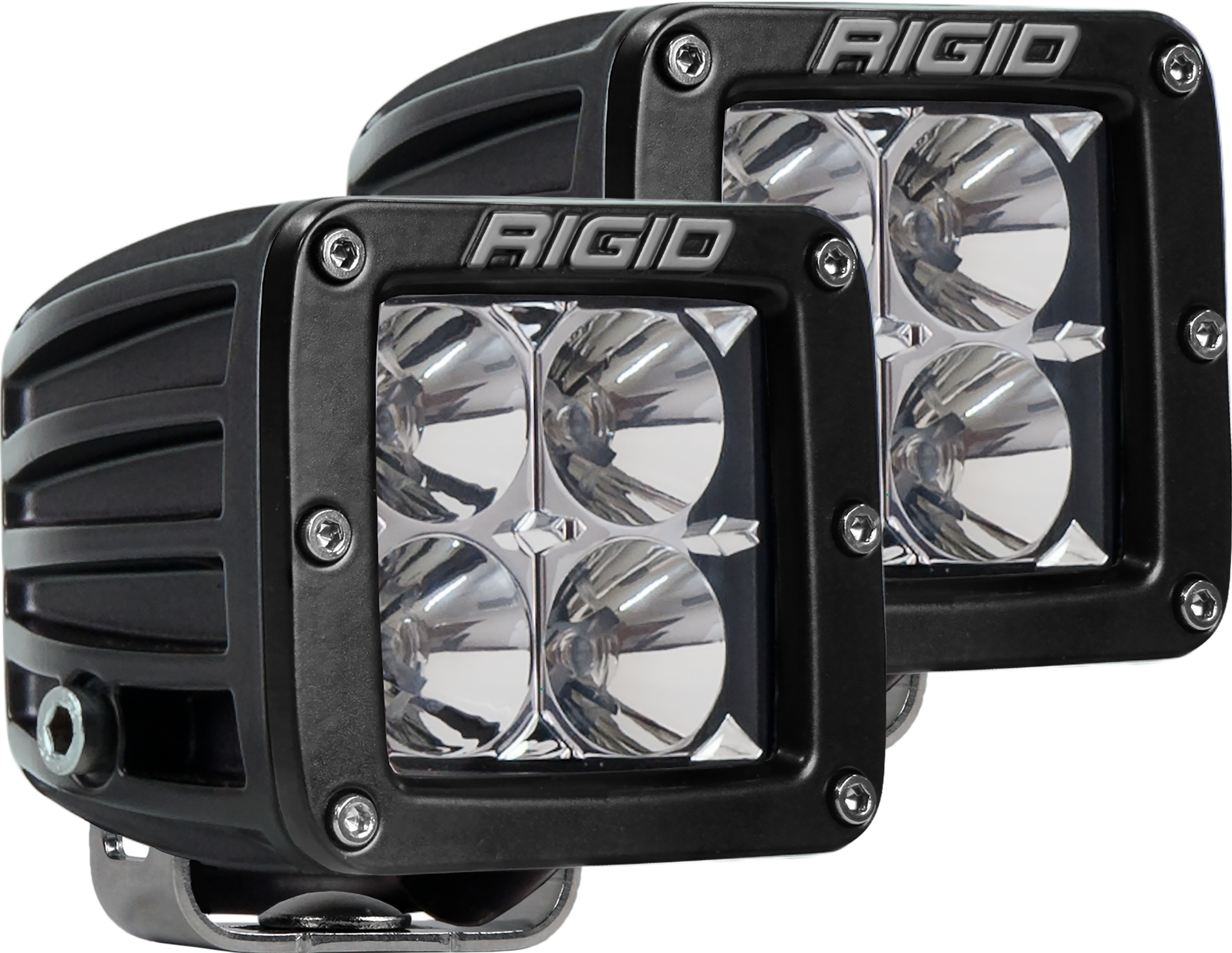RIGID Industries 202113 D-Series PRO LED Light Pod Pair Flood Beam Surface Mount