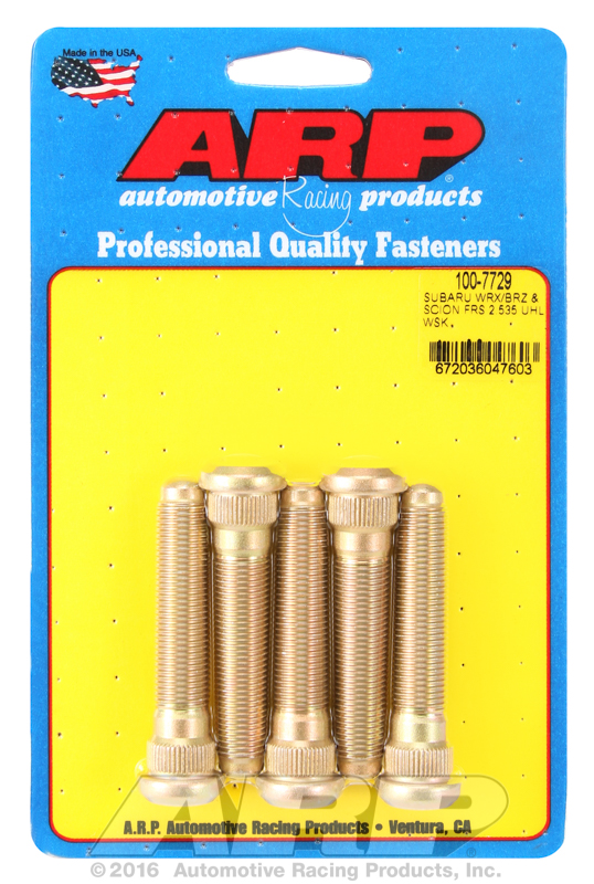 ARP 100-7729 M12 x 1.25 Wheel Studs - 2.535" Length (Set of 5)