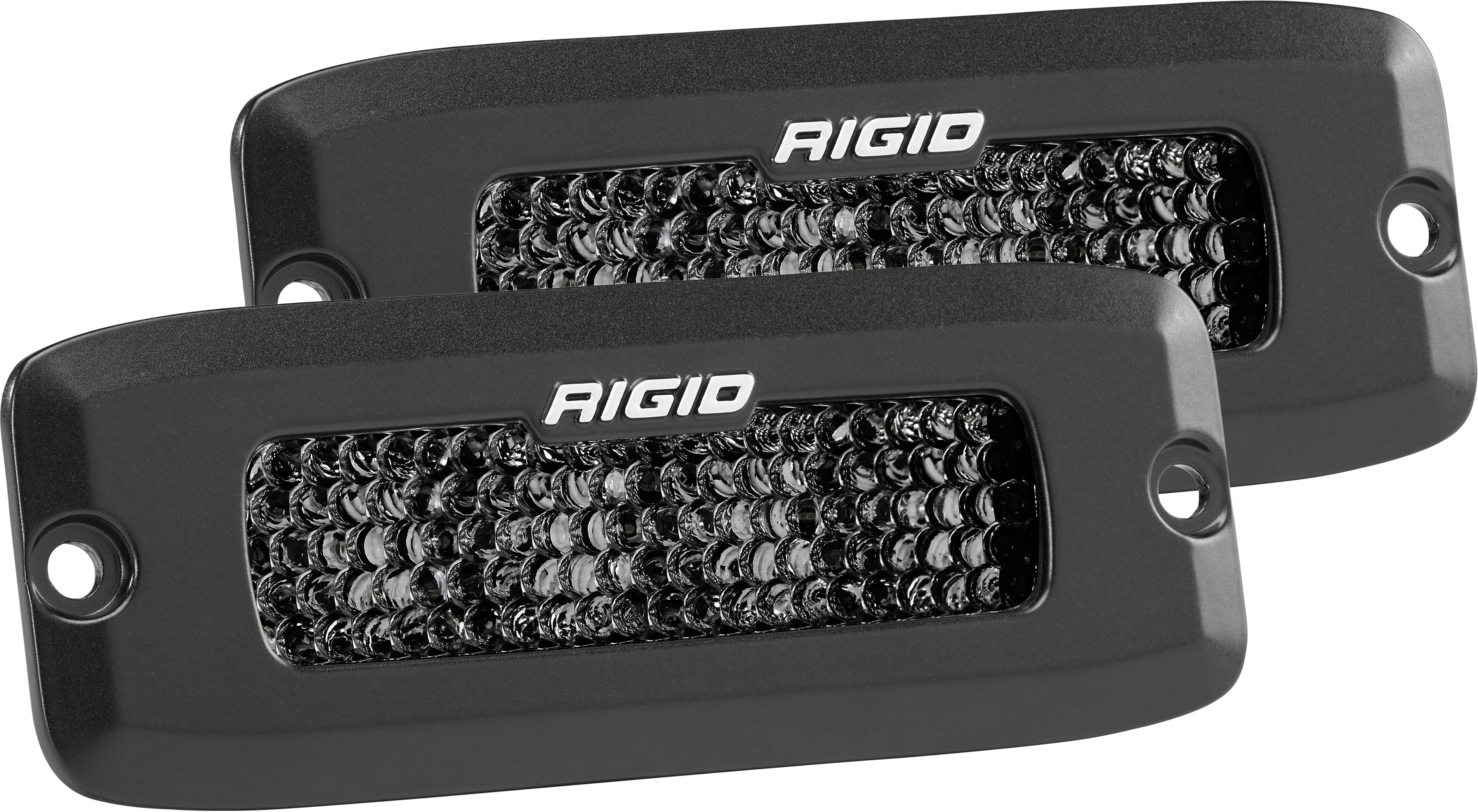 RIGID Industries 925513BLK SR-Q Series Pro LED Light Spot Diffused Flush Mount Pair Midnight Edition