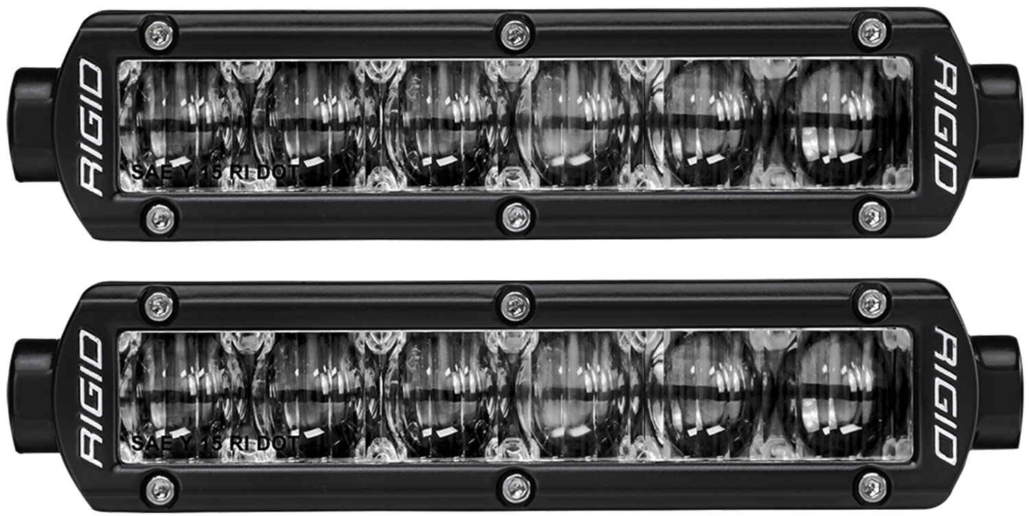 RIGID Industries 906703 SR-Series 6 Inch SAE Compliant LED Fog Light Pair White