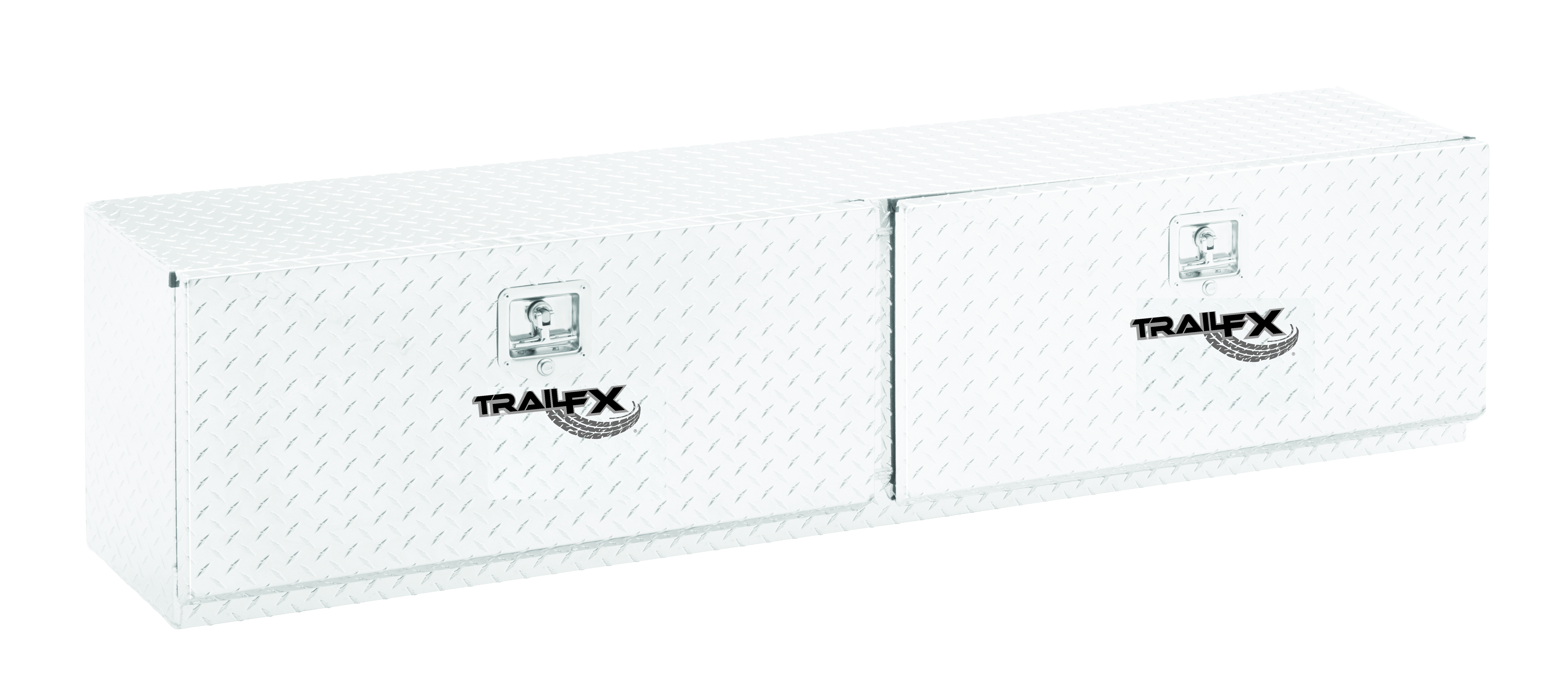 TrailFX 170901 Top Mount Aluminum Tool Box 2 Door Diamond Tread Bright Polished