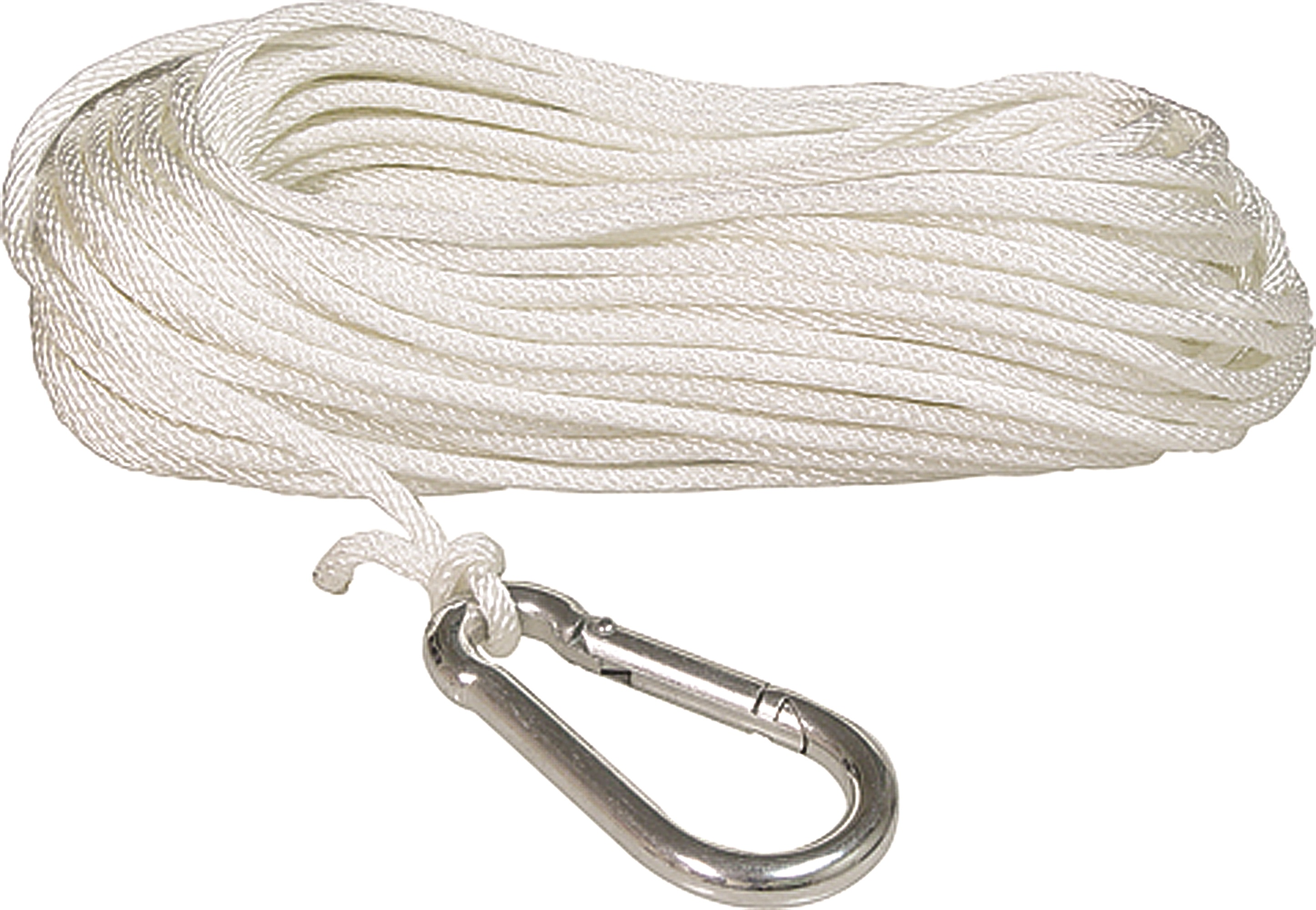 SeaSense 50013050 Anchor Line 3/16" x 100' Solid Braid Nylon White