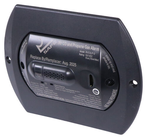 RV Safe RVCOLP2B 2-Wire RV Propane and Carbon Monoxide Detector 12V Black