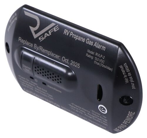 RV Safe RVLP2B 2-Wire Propane Gas Detector 12V Surface Mount Black