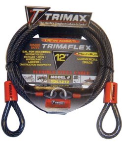 Trimax TDL1212 Trimaflex Dual Loop Security Cable 12ft x 12mm
