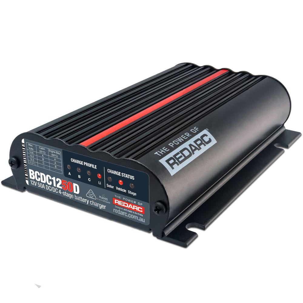 REDARC BCDC1250D 50A Dual Input DC to DC Battery Charger with Solar