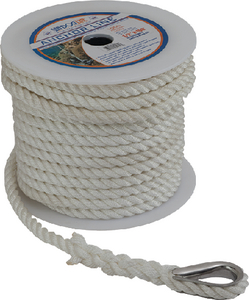 Sea-Dog Line 301112150WH-1 TWISTED NYLON ANCHOR LINE 