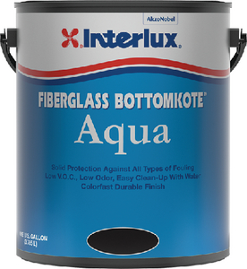 Interlux Paint YBA559/1 Fiberglass Bottomkote Aqua Antifouling Paint Green Gallon