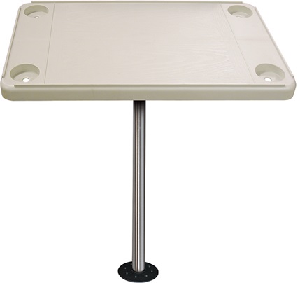 Jif Marine DSH-KF Rectangular Boat Table Kit 28" x 16" Ivory Flush Mount
