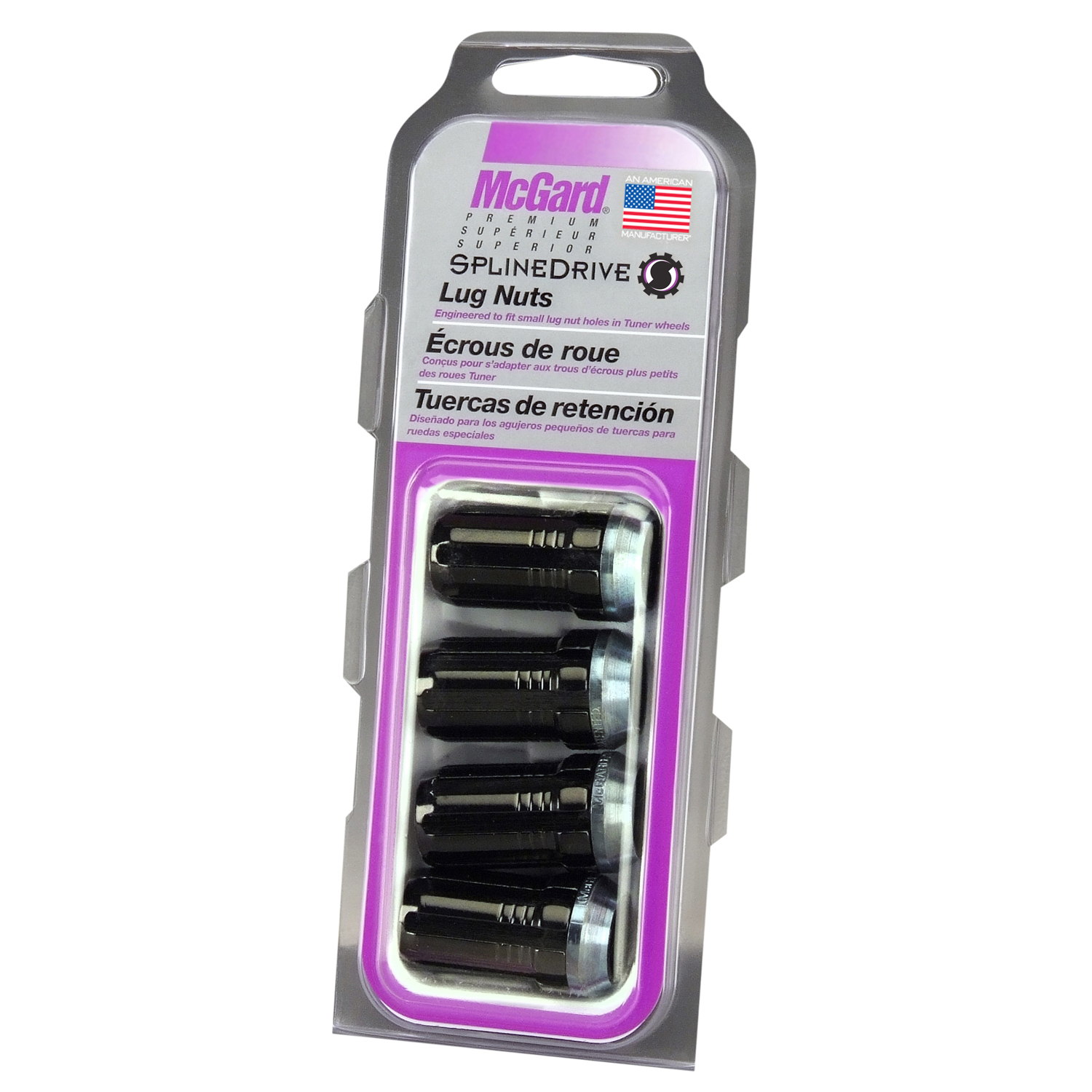 Picture of McGard 65340BK SplineDrive Tuner Style Cone Seat Lug Nuts - Black Finish