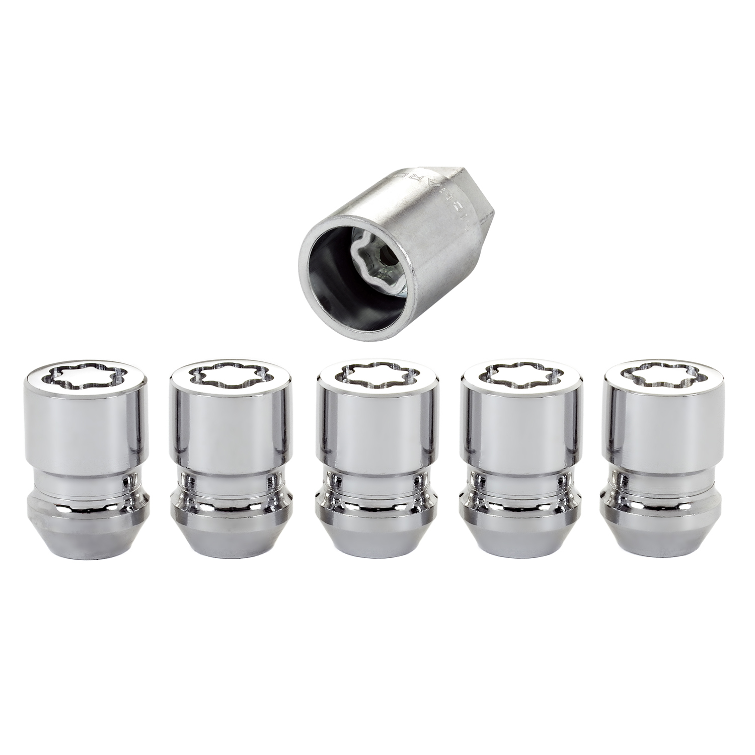 Picture of McGard 24557 Chrome Cone Seat Wheel Locks M12x1.5 Set of 5