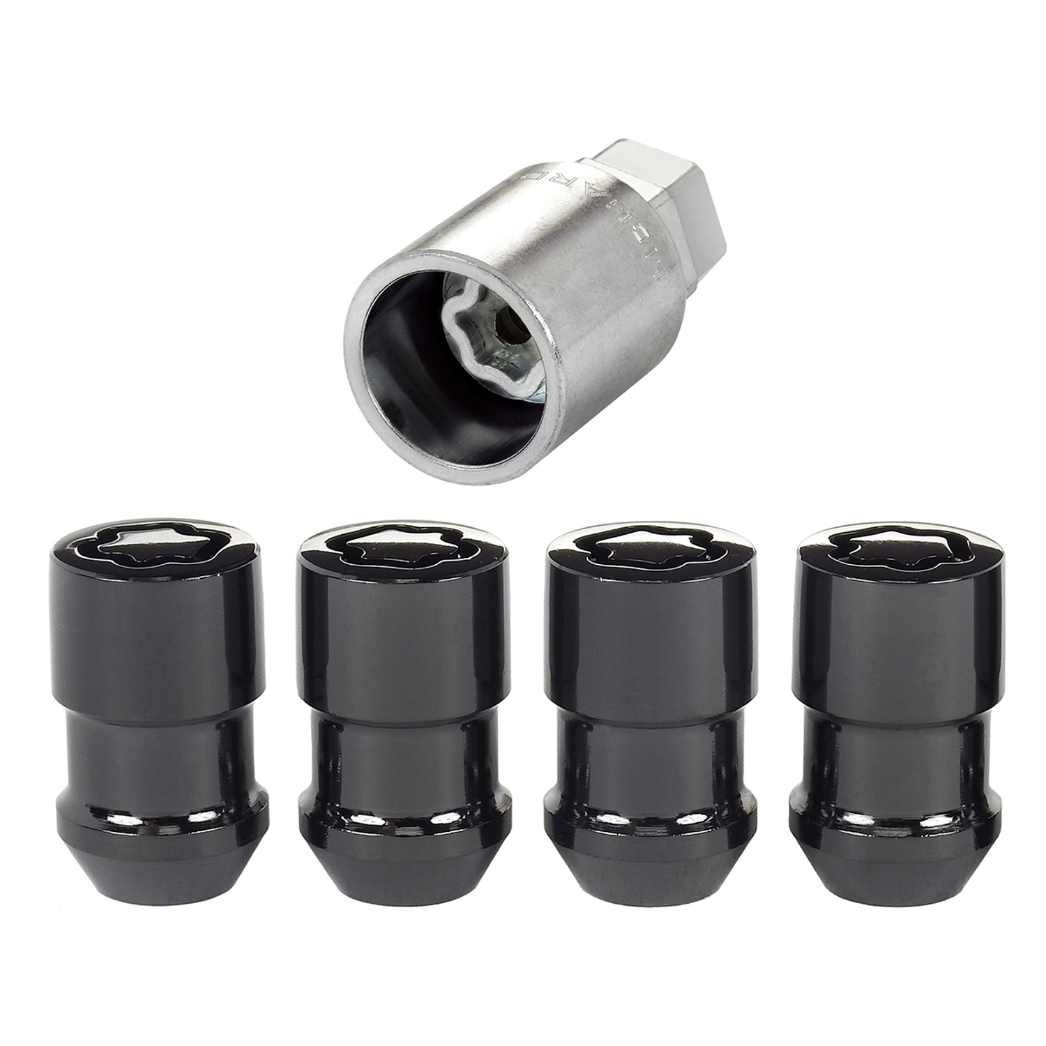 Picture of McGard 24026 Cone Seat Wheel Locks Black M12x1.5 Set of 4