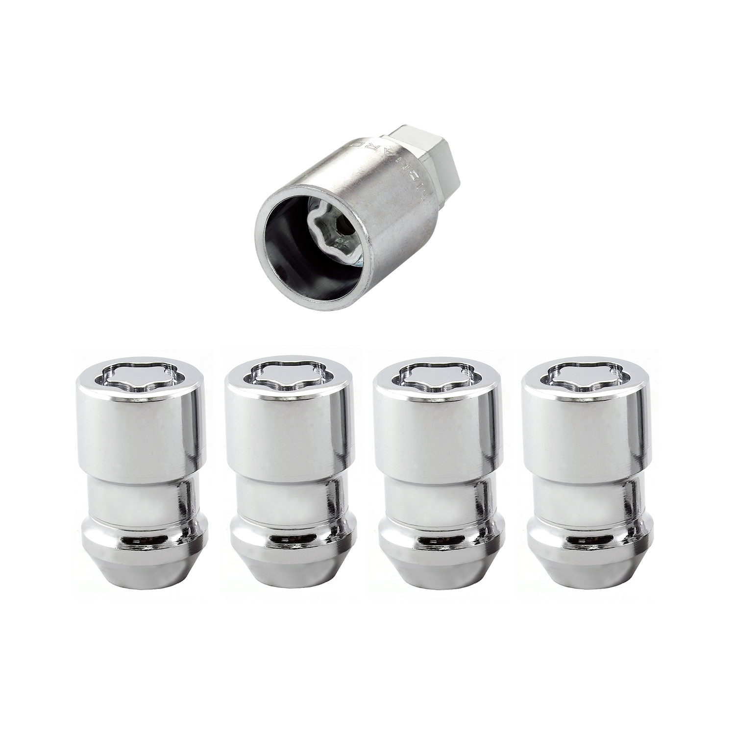 Picture of McGard 24137 Chrome Cone Seat Wheel Locks M12x1.5 Thread 3/4" Hex