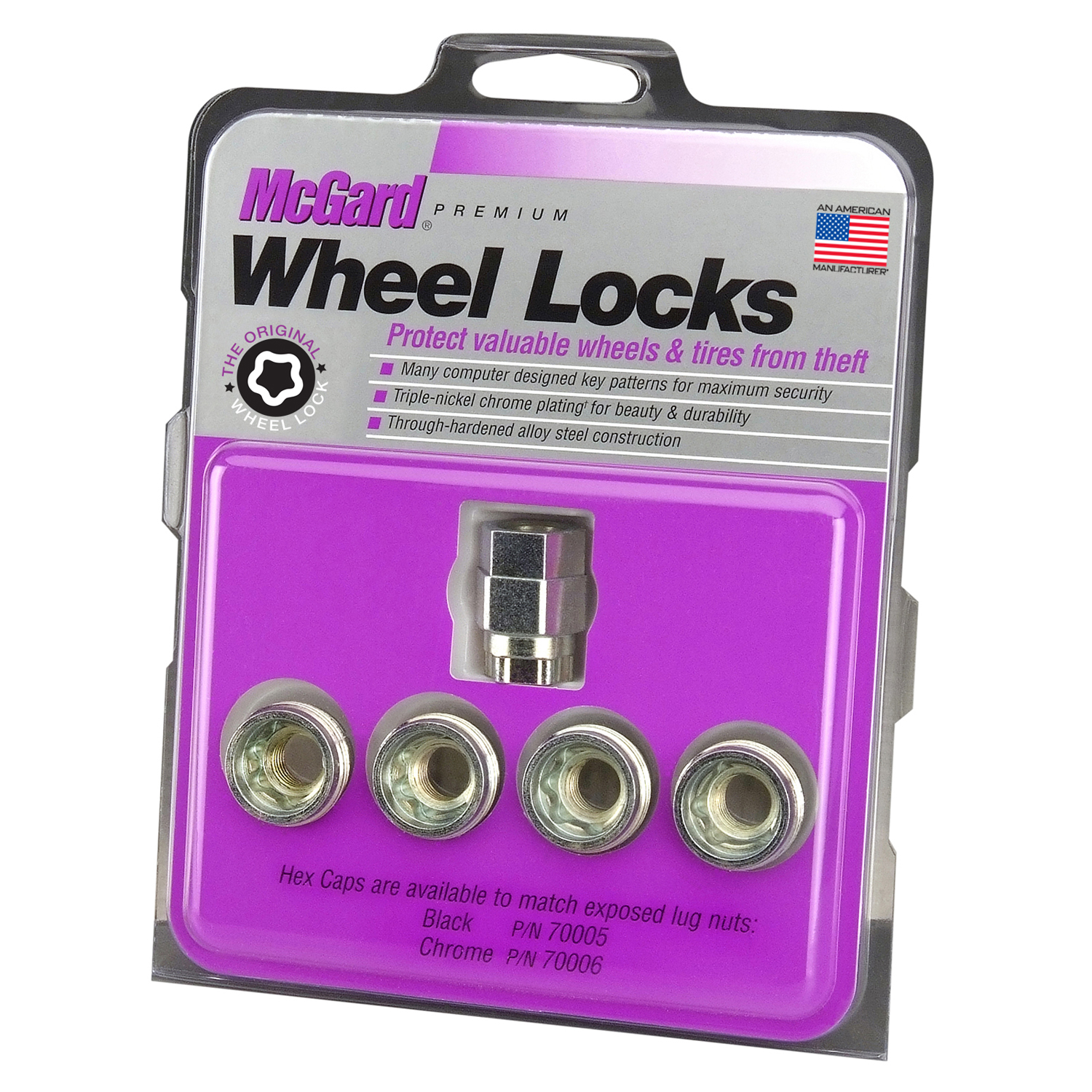 Picture of McGard 24012 Cone Seat Wheel Locks M12x1.5 Under Hub Cap Style